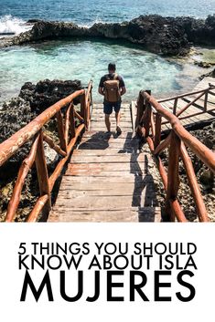 a man walking across a wooden bridge over water with the words 5 things you should know about