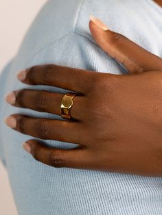 The Asante Ring is a unique gold piece that's perfect for everyday wear and layering with other rings. Its polished & irregular surfaces add a unique shiny touch to any look. Sterling Silver Jewellery, Gold Piece, Luxury Collection, The Fear, Timeless Jewelry, Gold Collection, Affordable Luxury, Silver Jewellery, Real Gold