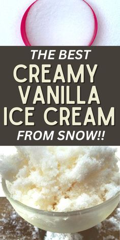 quick and easy snow ice cream recipe Homemade Snow Ice Cream, Cream For Snow Cones Recipe, Snow Cream Recipe Easy, How To Make Snow Cream, Snow Ice Cream Recipe Easy, Egg Nog Ice Cream Recipe, Ice Milk Recipe, Snow Cream Recipe Condensed Milk, Winter Day Activities For Kids