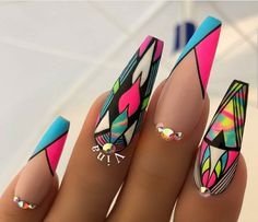 Uñas decoradas Valentine Nails, Nail Swag, Beautiful Nail Designs, Acrylic Nails Coffin, Beautiful Nail Art, Coffin Nails Designs, Nail Art Summer, Pretty Acrylic Nails