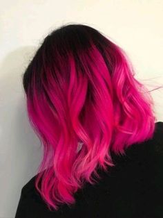 Pink Balayage, Bright Pink Hair, Hairstyles Balayage, Balayage Hairstyles, Cute Hair Colors, Coloured Hair, Hair Color Purple, Bright Hair