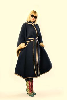 "Wool Cape Coat, Winter Coat, Wool Coat ❆ Woman wool black cape! ♥ Maxi winter wool coat ♥ Two Sided wool fabric! ♥ Black cloak 100% wool! ♥ Comfortable and warm winter cape! ♥ Extravagant wool coat ✂ Fabric 100% Wool ! Care - Only Dry Cleaning! Quality grade: top best quality handmade! The style was originally designed and professionally constructed by me. Each item of my shop is specially packaged with a lot of concern! Handmade in a pet-free and smoke-free environment Every piece is made to o Mantel Cape, Wool Cloak, Winter Cloak, Coat For Winter, Winter Cape, Wool Cape Coat, Black Cloak, Cloak Coat, Japanese Clothing