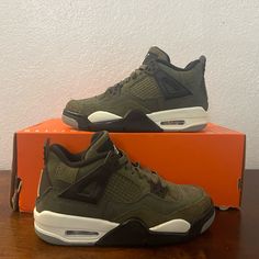 Product: Air Jordan 4 Retro Se Craft Gs 'Olive' Color: Green Size: 4y / 5.5 Us Women Style: Fb9928-200 Condition: Brand New Without Original Box; 100% Authentic Shipping: Same Day Shipping / Next Business Day Shipping Guaranteed Questions? Feel Free To Contact Me At Anytime For Any Questions Or Concerns. Thank You! Green Breathable Jordan Shoes For Streetwear, Green High-top Breathable Jordan Shoes, Green Air Jordan 4 Sporty Shoes For Sports, Sporty Green Air Jordan 4 For Sports, Olive Low-top Sneakers For Outdoor, Air Jordan 4 Green With Boost Midsole, Green Air Jordan 4 With Boost Midsole For Sports, Green Air Jordan 4 With Boost Midsole, Green Low-top Air Jordan 4 With Cushioned Footbed