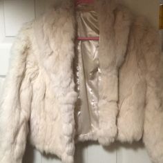 Rabbit Fur Jacket For Sale. Hardly Used Rabbit Fur Jacket, Rabbit Fur, Fur Jacket, Cream White, Limited Time, Jackets & Coats, Jackets For Women, Cream, For Sale