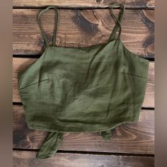 New Without Tags, Only Ever Tried On. Cute Green Color, Cropped But Not Too Short. Adjustable Tie In The Back And Adjustable Straps! Tie Back Tank Top, Urban Renewal, Too Short, Tie Backs, Tie Back, Green Color, Green Colors, Urban Outfitters, Adjustable Straps