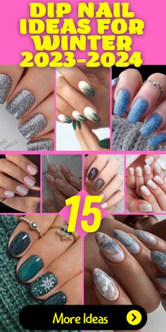 15 Chic Dip Nail Ideas for Winter 2023-2024 Dip Nail Ideas, Nail Designs For Winter, Round Shaped Nails, Latest Nails, Nail Winter, Dip Manicure, Long Stiletto Nails, Dip Nail, Winter Manicure