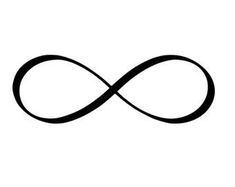 an infinite symbol is shown in black on a white background