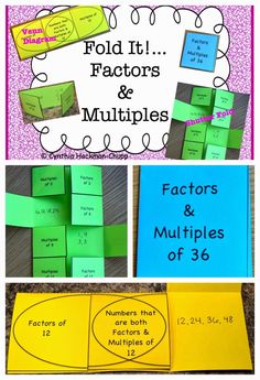 Have Multiple & Factor Confusion? Multiple And Factors Activities, Factors And Multiples Activity, Teaching Multiples, Factors And Multiples, Math Tutoring, Middle School Math Teacher, Grade 6 Math, Math Rotations, Math Notebook