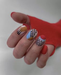 Retro Manicure, Simple And Cute Nails, Easter Nail Art Ideas, Nail Designs Short, Round Nail Designs, Easter Nails Easy, Make Nails, Easter Nail, Pretty Nail Colors