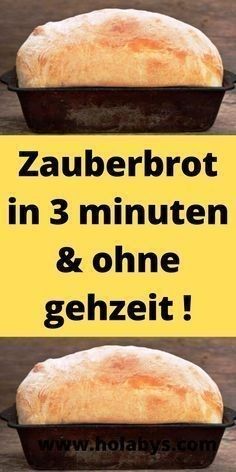 two loafs of bread sitting on top of a pan with the words zuberbrot in 3 minutes and one gehzeit