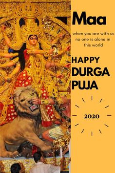 an advertisement for the happy duraga puja festival