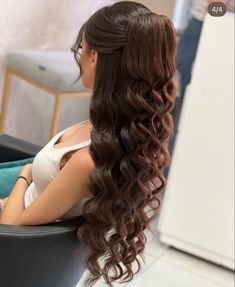 Simple Prom Hair, Quince Hairstyles, Open Hairstyles, Prom Hairstyles For Long Hair, Makijaż Smokey Eye, Glam Hair, Peinados Fáciles Para Cabello Corto