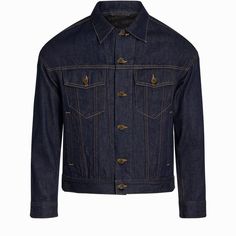 Find VENIM Shorter Jacket on Editorialist. Our signature seven-pocket jean jacket with a traditional waist and sleeve length. Made from premium 14-ounce denim in a classic indigo wash with antique brass buttons. Style is designed for a slightly oversized fit. Indigo Denim Jacket, Brass Buttons, Indigo Denim, Pocket Jeans, Short Jacket, Jean Jacket, Antique Brass, Denim Jacket, Sleeve Length