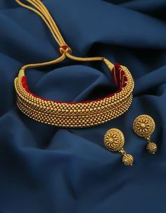 Maharashtra Jewellery, Marathi Jewellery, Latest Gold Necklace Designs, Maharashtrian Culture, Light Weight Gold Necklace, Necklace Designs Gold, Latest Gold Necklace, Gold Earing