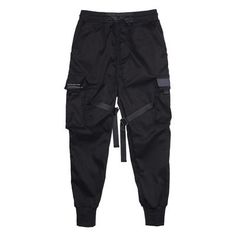 Harem Joggers, Hip Hop Cargo Pants, Cargo Pants Streetwear, Estilo Harajuku, Urban Apparel, Streetwear Mode, Black Overalls, Black Cargo Pants, Black Cargo