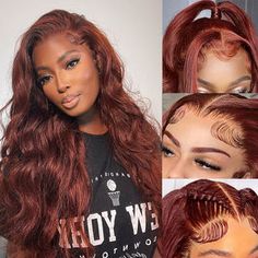 Products Medium Auburn Hair, Straight Hair Highlights, Brown Lace Front, Auburn Color, Straight Weave Hairstyles, Lace Front Wigs Human Hair, Wigs Human Hair, Brown Wig