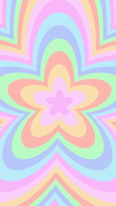 an abstract flower design in pastel colors