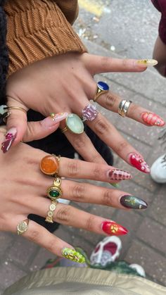 How To Have Style, Nagel Inspo, Dope Jewelry, Manicure Y Pedicure, Jewelry Lookbook, Funky Jewelry, Funky Nails, 가을 패션, Dream Jewelry