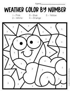 the color by number worksheet for kids