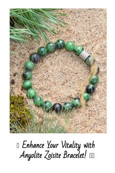 ✨ Feel the power of life as you don this beautiful Anyolite Zoisite Bracelet! 🌟 Durable and stunning, this vitality enhancing bracelet amplifies your energy levels, promoting balance and wellness. 🌿💎 Embrace a life filled with positivity and vitality with this must-have crystal accessory! ✨✨ Green Healing Stones Beaded Bracelets, Green Beaded Bracelets With Healing Stones, Green Beaded Bracelets For Healing, Green Bohemian Bracelets With Stones, Green Natural Stone Bracelets For Healing, Green Natural Stones Spiritual Bracelets, Green Healing Bracelets With Natural Stones, Spiritual Green Natural Stones Bracelets, Green Spiritual Bracelets With Natural Stones