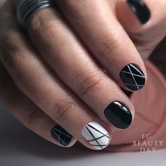 Black And White Nails For Men, Men’s Black Nails, Dark Blue Gel Nails Short, Simple Men Nail Designs, Black And White Nails Men, Black Nails For Men, Black Wedding Nails