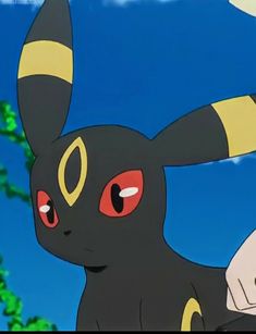 an animated image of a pikachu with red eyes