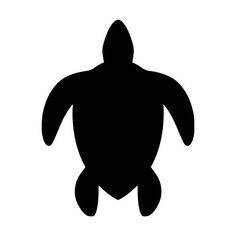 a black and white silhouette of a turtle