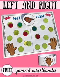 a game with hands on it and the words left and right