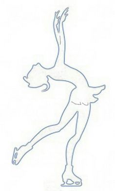 a drawing of a female figure skating