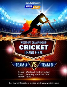 the westport championship cricket grand final poster