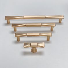 These Champagne Bronze Cabinet Pull are available in four sizes and the beautiful Detail for a modern look. Let it provide a wonderful flair on cabinet doors and drawers as you upgrade your decor and renovate your space. Please select the size and quantity to add to your cart. Dimensions KnobLength: 2-3/8"Width: 1/2" Projection: 1-1/4"Base Diam.: 3/4" 3-3/4" PullOverall Length: 4-1/2"Mounting Holes/Centers: 3-3/4" apartProjection: 1" 5" PullOverall Length: 5-3/4"Mounting Holes/Centers: 5" apartP Champagne Bronze Kitchen Hardware, Bronze Kitchen Hardware, Champagne Bronze Kitchen, Bronze Cabinet Pulls, Transitional Cabinets, Bronze Cabinet, Kitchen Hardware, Champagne Bronze, Knobs And Handles