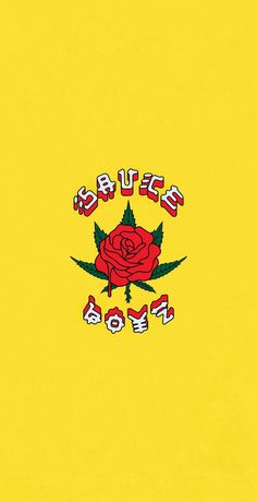 a red rose with the words'born to love'written in black on a yellow background