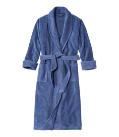 Perfect right out of the shower or any time, this spa-quality robe is incredibly plush on the outside with soft, absorbent terry texture on the inside. Falls below calf - 48¾" from high point shoulder. Relaxed Fit: Our most generous fit sits farthest from the body. In the most comfortable blend of 90% cotton and 10% polyester. Machine wash and dry. Locker loop for easy hanging. Shawl collar. Removable tie belt at waist. Front patch pockets. Imported. | Women's Soft Plush Terry Robe, Cotton Blend Terry Robe, Kids Outerwear, Sleepwear Robe, High Point, Sleepwear Women, Shawl Collar, L L Bean, Tie Belt, Soft Plush