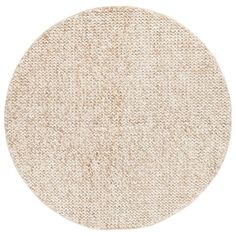 a round rug with white and beige colors on the bottom, in an oval pattern