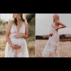 So Pretty But Too Small For Me White Baby Shower Dresses, White Maternity Maxi Dress, Vestidos Para Baby Shower, Gender Reveal Dress, Maternity Photography Beach, Boho Maternity Dress, Beautiful Maternity Dresses, Gown Photography, White Maternity Dresses