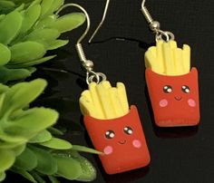 French Fries Earrings, Silly Earrings, Awesome Earrings, French Fry, Food Earrings, Funny Food, Food Jewelry, Earring Gift, Life Is Too Short