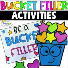 bucket filler activities for kids to do with their teacher's name and pictures