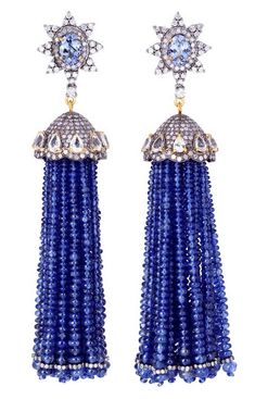 Luxury Tanzanite Drop Earrings, Luxury Tanzanite Earrings, Luxury Formal Tassel Jewelry, Luxury Latkans Earrings For Formal Occasions, Pear Diamond Earrings, Tanzanite Diamond Earrings, Tanzanite Drop Earrings, Sapphire And Diamond Earrings, Tanzanite Stone