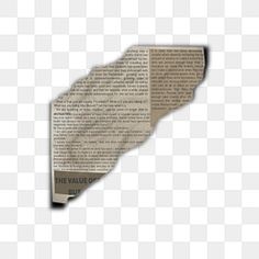 the state of virginia cut out from an old newspaper, with no image on it