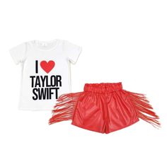 These Fringe shirts are so fun! The inside is lined with soft cotton. The tees are a super soft, milk silk material. True to size 2-4 week TAT A Taylor Swift Trendy Spring Playtime T-shirt, Fun Red Tops For Fall, Cute Red Fitted T-shirt, Cute Fitted Red T-shirt, Playful Red T-shirt For Summer, Playful Red Tops For Summer, Playful Red Summer Tops, Playful Fitted Red Tops, Fitted Red Tops For Playtime