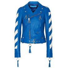 Women Cropped Blue Genuine Leather Fashion Jacket We offer the best quality royal blue leather jacket womens We have a wide variety of designs and colors to choose from. Our navy blue leather jacket womens are made of premium materials and construction, ensuring durability and comfort. We also offer custom sizing to ensure a perfect fit. Specifications: Department: royal blue leather jacket women Material: genuine blue leather jacket Style: crapped genuine leather jacketColor : blueClosure: Zip Mertensia Virginica, Navy Blue Leather Jacket, Striped Leather Jacket, Cropped Biker Jacket, Off White Jacket, Blue Leather Jacket, Leather Jacket Style, Cropped Leather Jacket, Real Leather Jacket