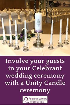 a table with candles and chairs in the background