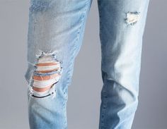 How to Distress Your Jeans in 8 Easy Steps Distressed Clothes, Distressed Clothing, Holey Jeans, Distressing Jeans, Making Jeans