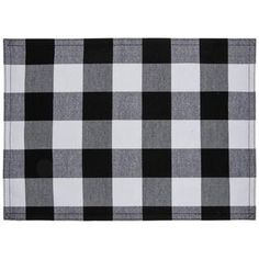 a black and white checkered table cloth