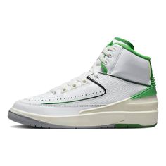 DQ8562-103 Air Jordan 2 Retro, Air Jordan 2, Kids Basketball, Lucky Green, Jordan 2, Basketball Shoes, Shoe Collection, Big Kids, Air Jordan