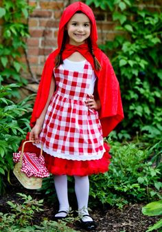 Red Riding Hood Costume Kids, Red Riding Hood Costume Diy, Little Red Riding Hood Costume, Riding Hood Costume, Creepy Halloween Costumes, Hood Girls, Red Riding Hood Costume, Kids Tutu