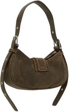 Buffed leather shoulder bag in brown. Fading throughout. · Adjustable and detachable shoulder strap · Foldover tab with pin-buckle accent · Zip closure · Patch pocket at interior · Faux-suede lining · Logo-engraved silver-tone hardware · H6 x W10.5 x D3 in Supplier color: Vintage brown Brown Crossbody Bag With Silver-tone Hardware, Brown Rectangular Shoulder Bag With Gunmetal Hardware, Brown Shoulder Bag With Double Handle And Gunmetal Hardware, Brown Satchel With Gunmetal Hardware For Daily Use, Classic Brown Shoulder Bag With Gunmetal Hardware, Brown Satchel Shoulder Bag With Silver-tone Hardware, Brown Shoulder Bag With Silver-tone Hardware, Brown Shoulder Bag With Silver-tone Hardware For Everyday, Brown Shoulder Bag With Gunmetal Hardware For Everyday