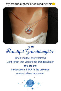 "She was in tears when she called to say thank you". - Sam S. ⭐️⭐️⭐️⭐️⭐️ Your granddaughter is one of a kind.

She lights up your life with her smile and makes you feel incredibly proud. Now, it’s time to celebrate her uniqueness with a very special gift. Our beautiful granddaughter necklace is just perfect for the occasion. This ring is made with love and care, just for your granddaughter. 

It comes complete with our heartfelt giftcard, so she knows how much you cherish her. Shop Now! Inspirational Hypoallergenic Jewelry For Anniversary, Inspirational Silver Necklace For Her, Inspirational Hypoallergenic Jewelry For Mother's Day, Silver Inspirational Necklace For Her, Inspirational Silver Necklace Gift For Her, Mother's Day White Gold Birthstone Necklace Gift, Meaningful Birthstone Jewelry As Gift For Mom, Meaningful Birthstone Jewelry For Mom, Inspirational Silver Necklace Gift