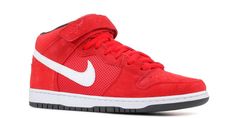 Nike Dunk Mid Pro Sb hyper red/white-anthracite 314383-610 Red Mid-top Skate Shoes For Skateboarding, University Red Skate Shoes For Sports, Jordan 11 Women, Vapour Max Nike, Dunk Low Nike, Nike Sacai, Low Air Jordan 1, Womens Air Jordans, Dunks Nike