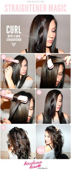 1 512x1228 how to curl your hair with a straightener step by step DIY tutorial instructions Curls With Straightener, Bohol, Short Hairstyle, Sleeve Tattoo, Dream Hair